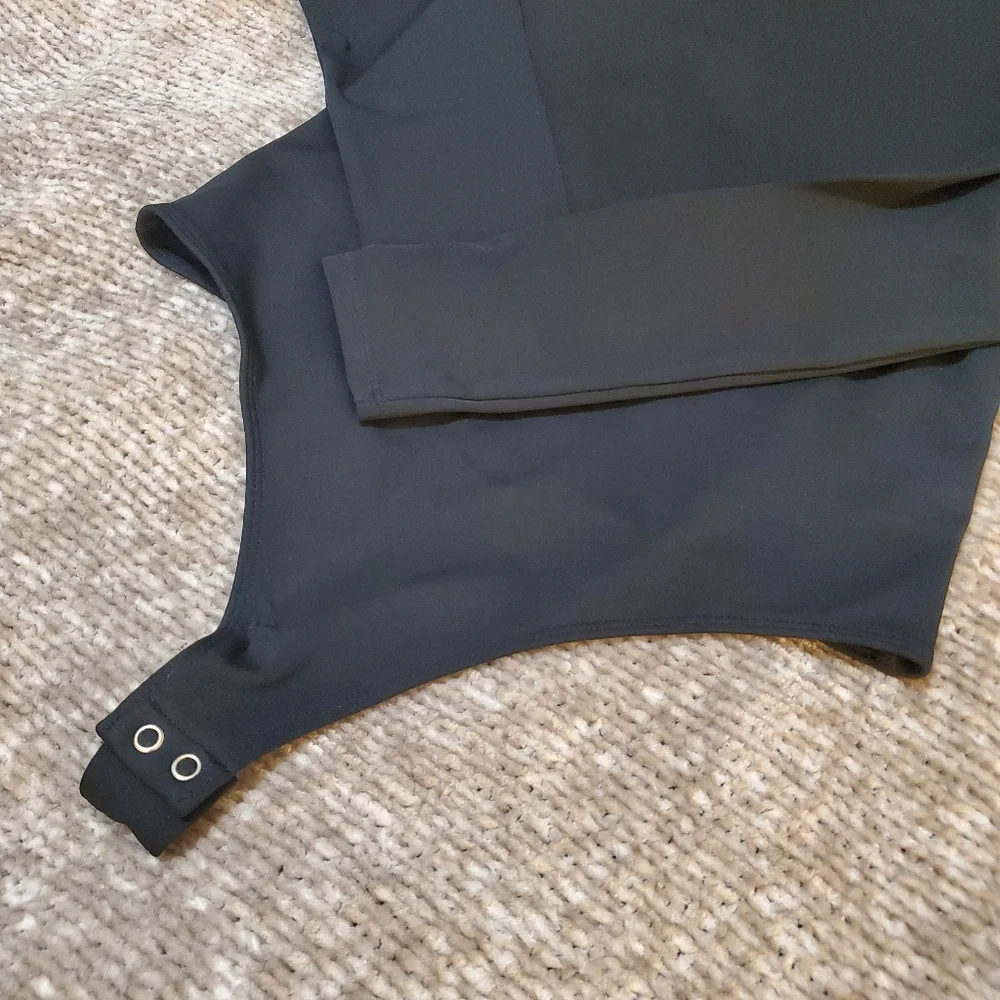 Express Body Contour Double Layer Crew Neck Thong Bodysuit - Picture 6 of 6